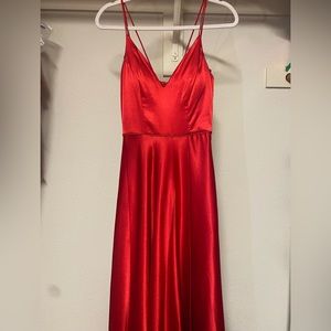 Beautiful, Classy, Red Satin Formal Dress